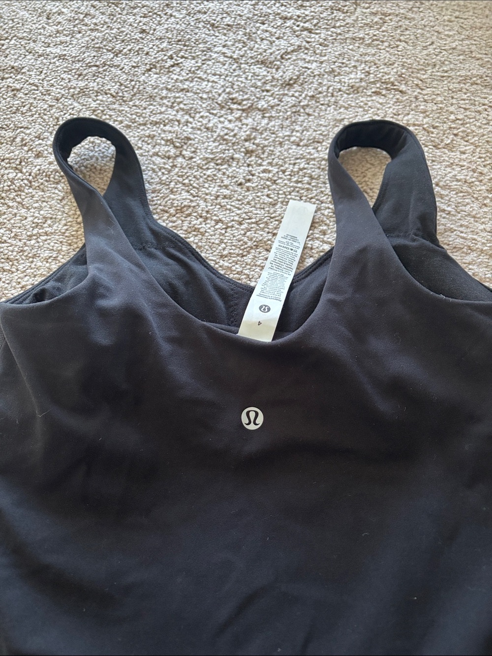 lululemon athletica Black Align Sleeveless Midi Dress Sz 4 - Picture 5 of 6